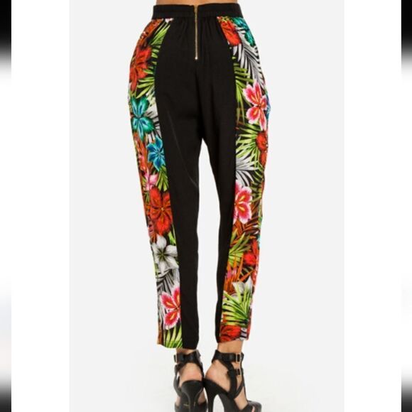 Revolve Silk Tropical Joggers  - Picture 2 of 10